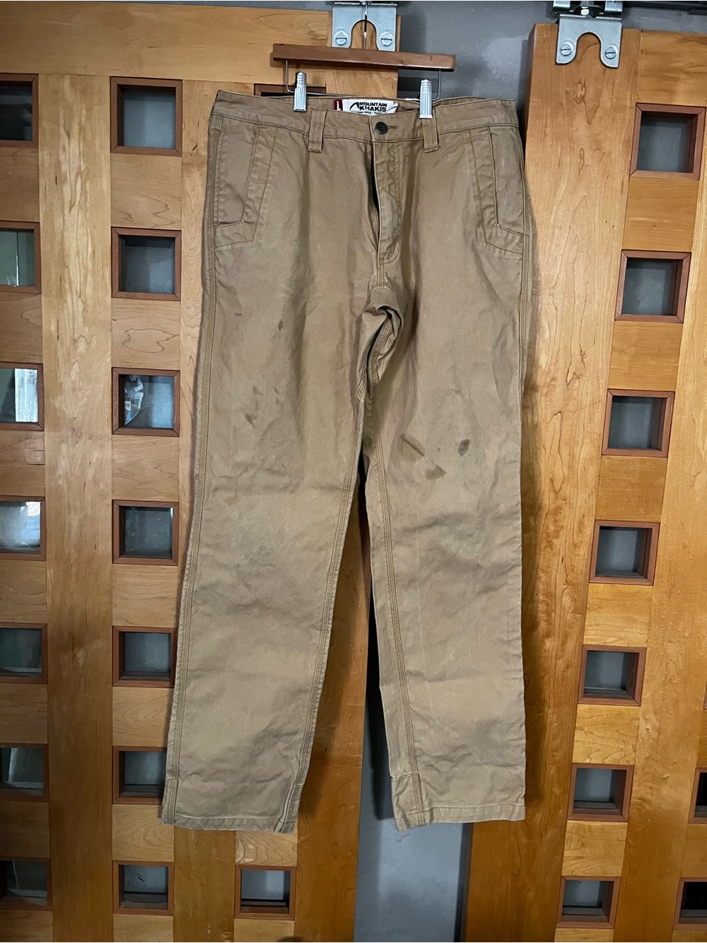 Mountain Khakis Men's Tan Straight Canvas  Chinos 34x34